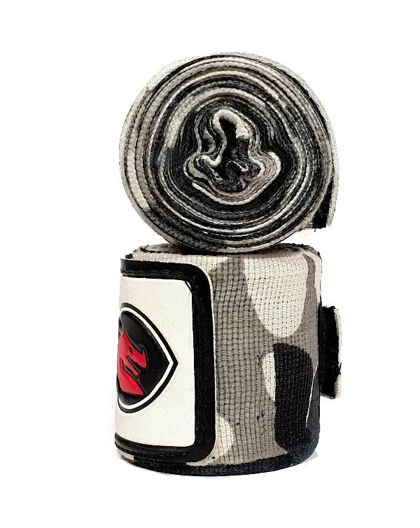 Morgan Camo Elastic Boxing Hand Wraps 4m Pair - Grey Camo