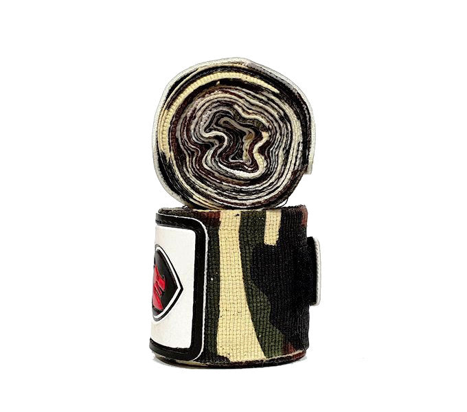 Morgan Camo Elastic Boxing Hand Wraps 4m Pair - Green Camo