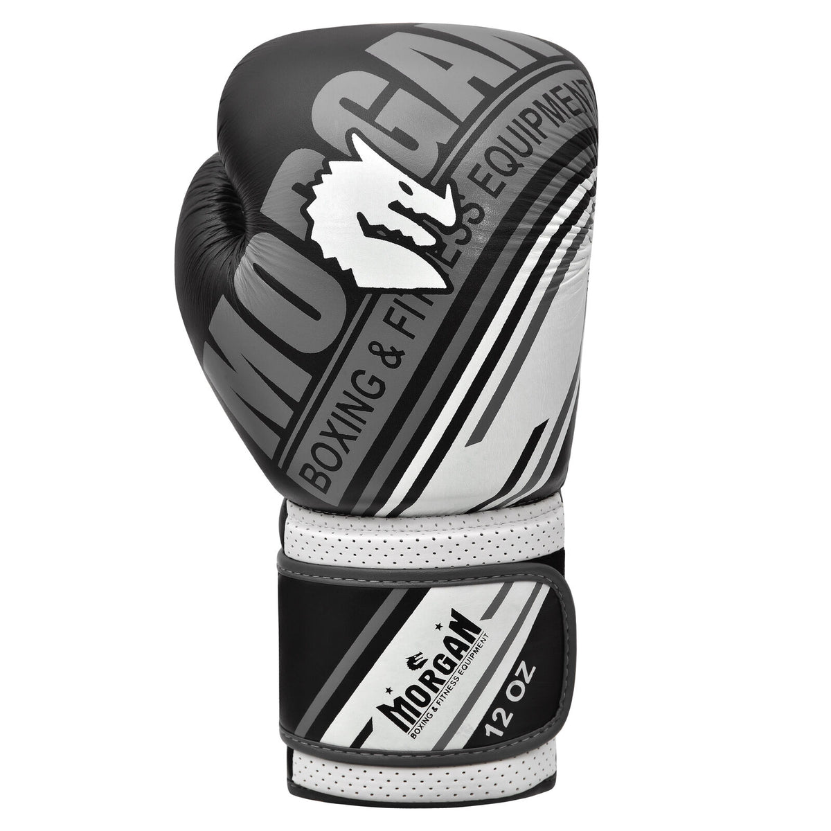 Morgan Sports Aventus Leather Boxing Gloves 10oz - Black