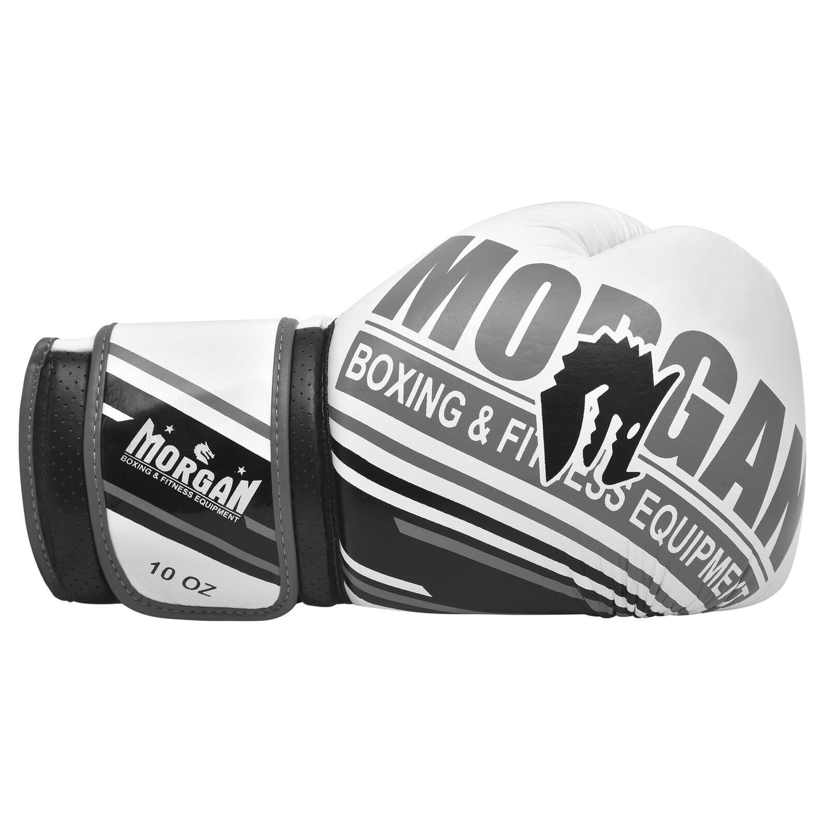 Morgan Sports Aventus Leather Boxing Gloves 10oz - White