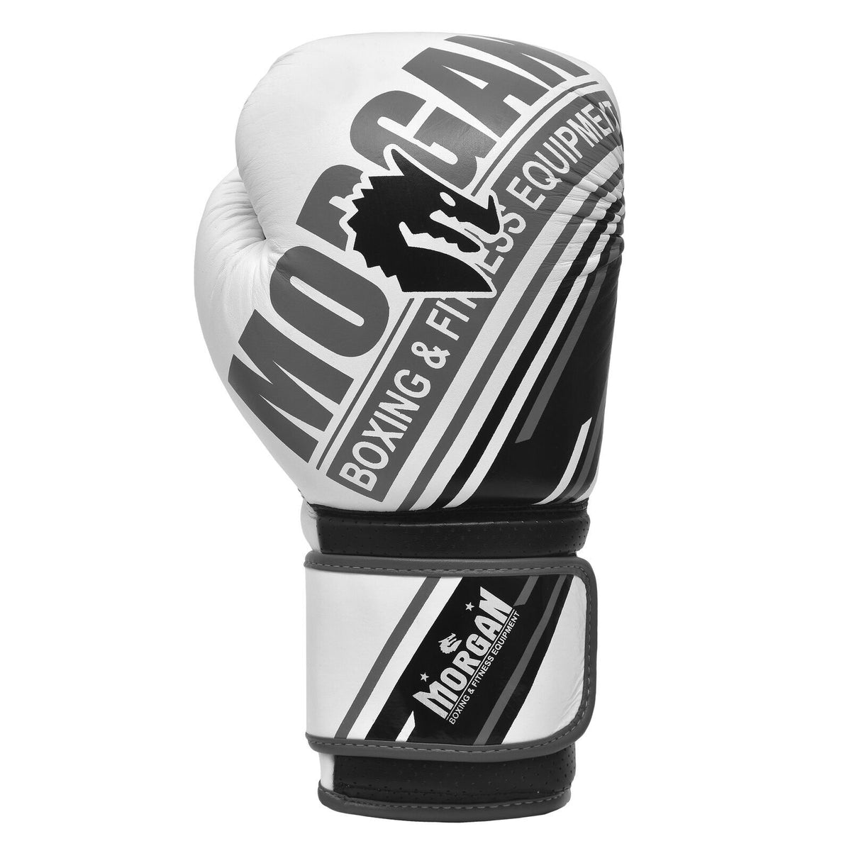 Morgan Sports Aventus Leather Boxing Gloves 12oz - White