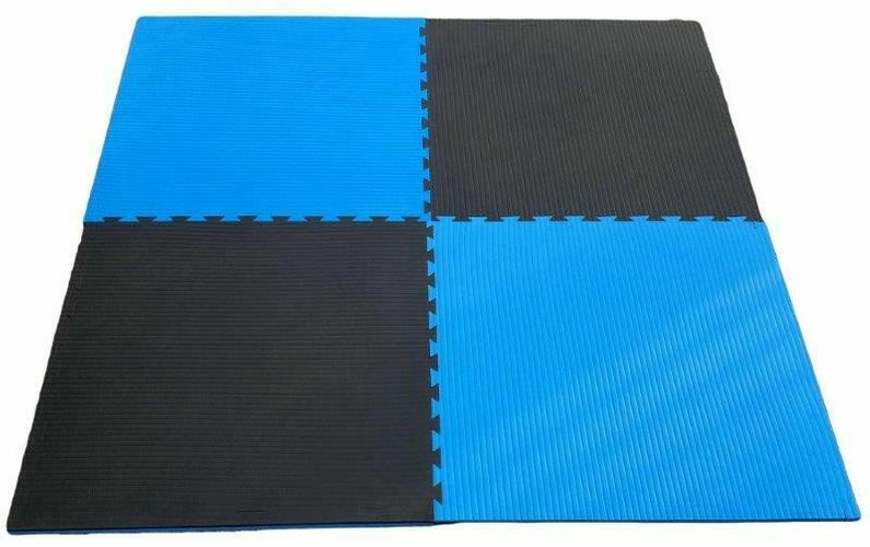 MORGAN 2cm TATAMI JIGSAW INTERLOCKING FLOOR MATS | PREMIUM GRADE [Black/Blue]