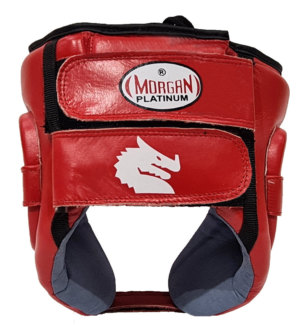 Morgan Platinum Open Face Leather Head Guard