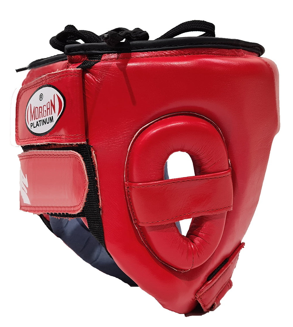 Morgan Platinum Open Face Leather Head Guard