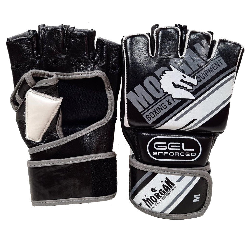 Morgan Sports Aventus Gel Mma Hybrid Leather Bag Gloves Medium