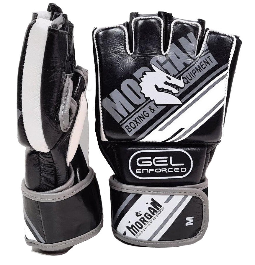 Morgan Sports Aventus Gel Mma Hybrid Leather Bag Gloves Medium