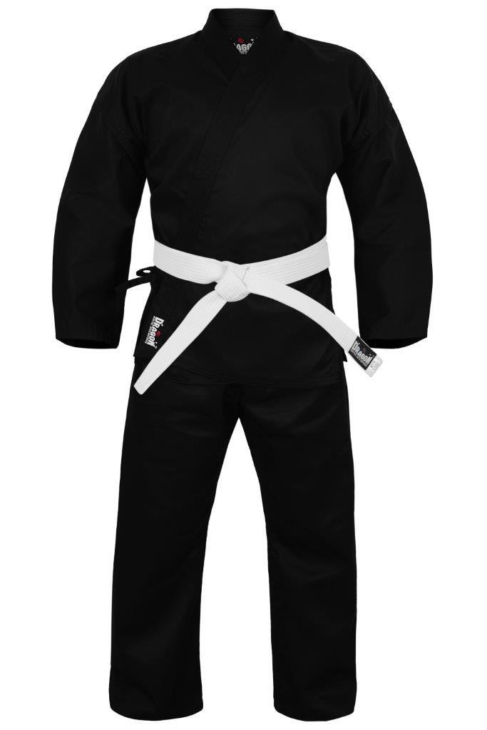 DRAGON 8oz BLACK KARATE UNIFORM [0000]
