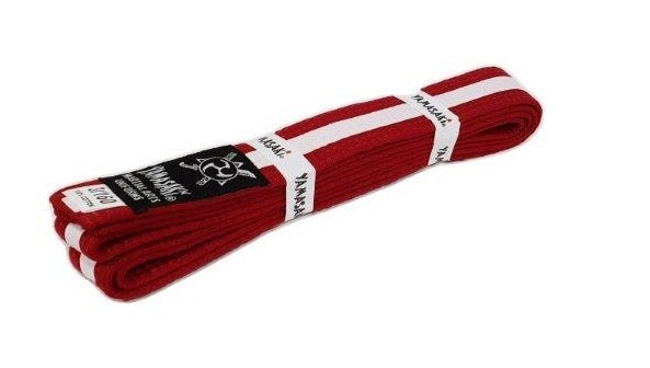 YAMASAKI MARTIAL ARTS BELTS (WITH WHITE STRIPE)