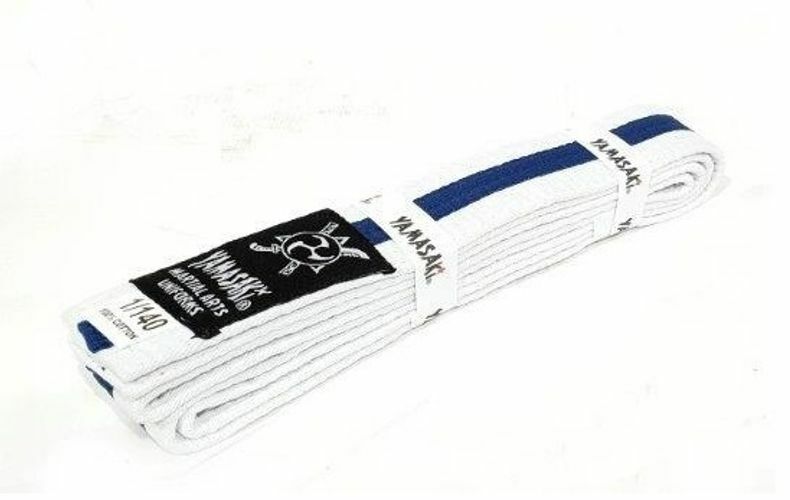 YAMASAKI MARTIAL ARTS BELTS (WITH COLOURED STRIPE)
