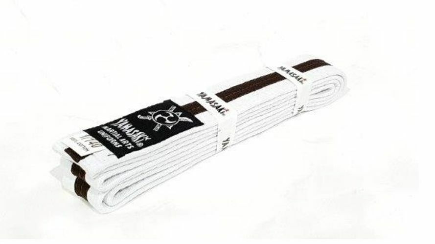YAMASAKI MARTIAL ARTS BELTS (WITH COLOURED STRIPE)