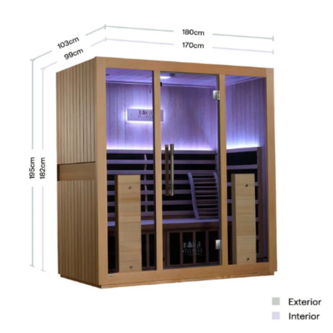 Kiva Radiance 4 Person Full Spectrum Infrared Sauna