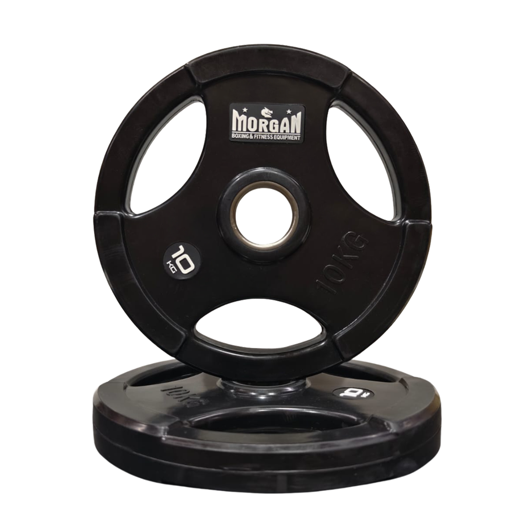Morgan Tri-Grip Rubber Coated Olympic Weight Plates (Pair) [5kg]