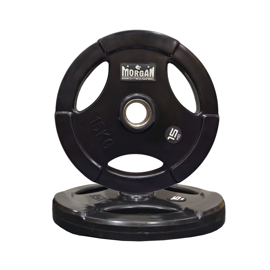 Morgan Tri-Grip Rubber Coated Olympic Weight Plates (Pair) [10kg]