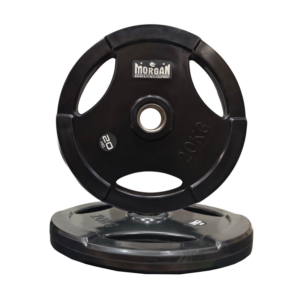 Morgan Tri-Grip Rubber Coated Olympic Weight Plates (Pair) [10kg]