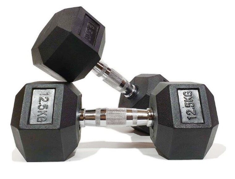 Morgan 150kg Rubber Hex Dumbbell Pack | 10kg–20kg (Pairs)