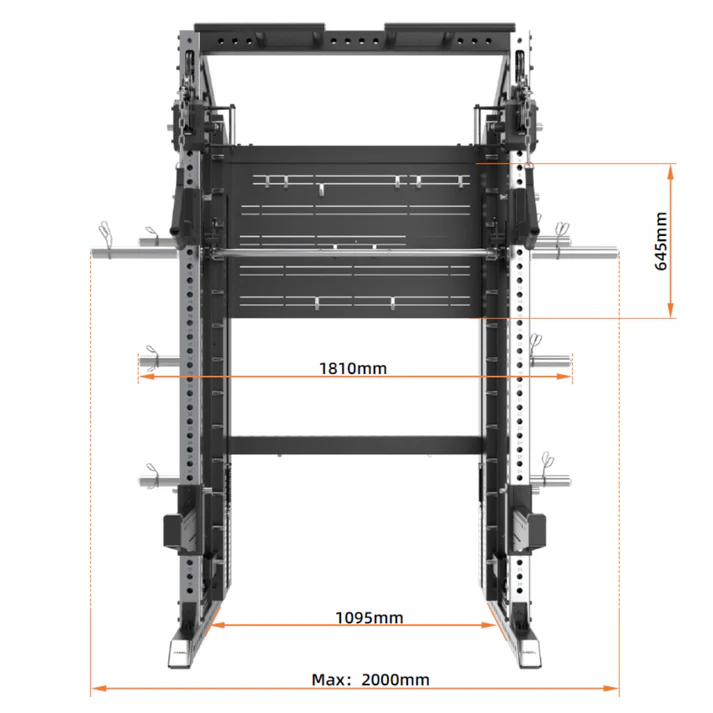 RMC GRAVIX Commercial RM7 Power Rack + Smith Machine Functional Trainer