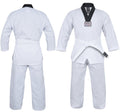 YAMASAKI V2 RIBBED TAEKWONDO UNIFORM - BLACK V NECK 8oz [00000]