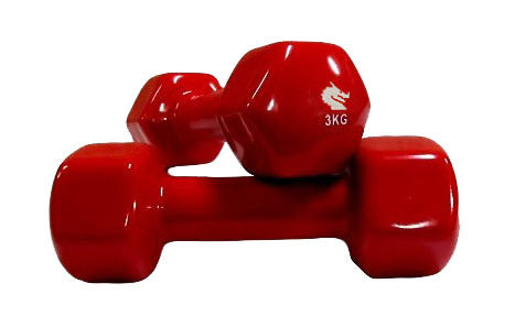 MORGAN VINYL DUMBBELLS - PAIR (1kg-2kg-3kg) [3kg pair]